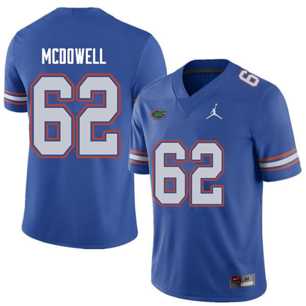 NCAA Florida Gators Griffin McDowell Men's #62 Jordan Brand Royal Stitched Authentic College Football Jersey XED8664RS